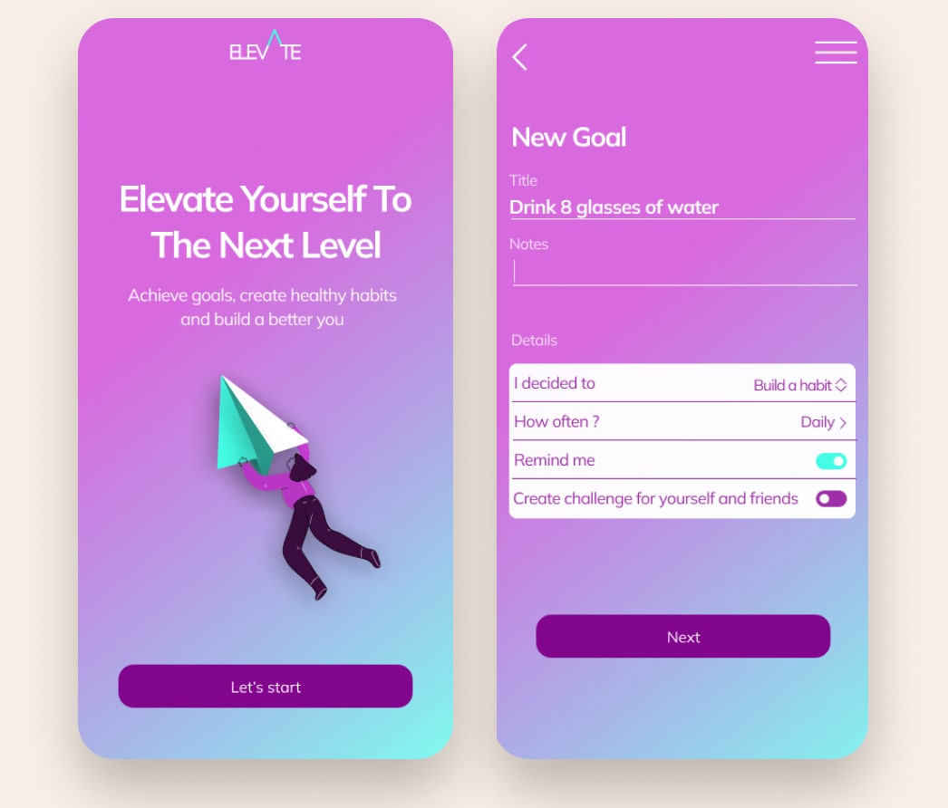 A mockup of a project