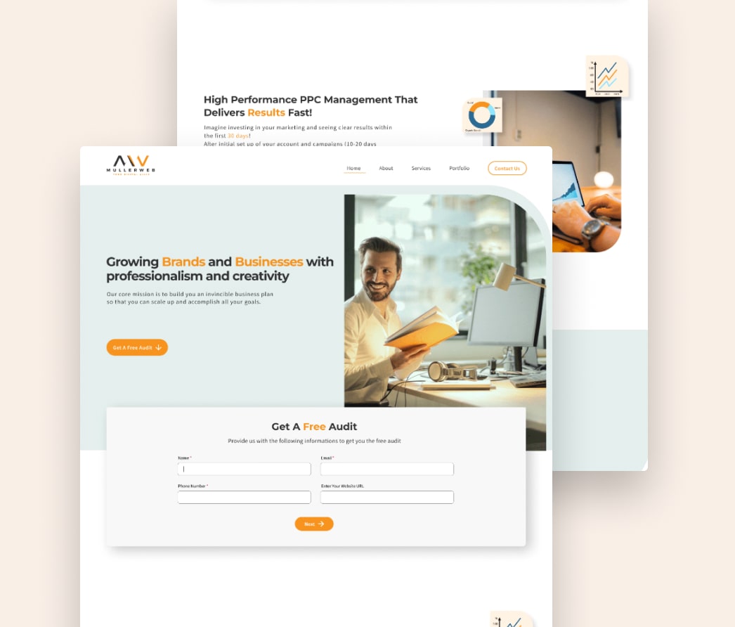 A mockup of a project
