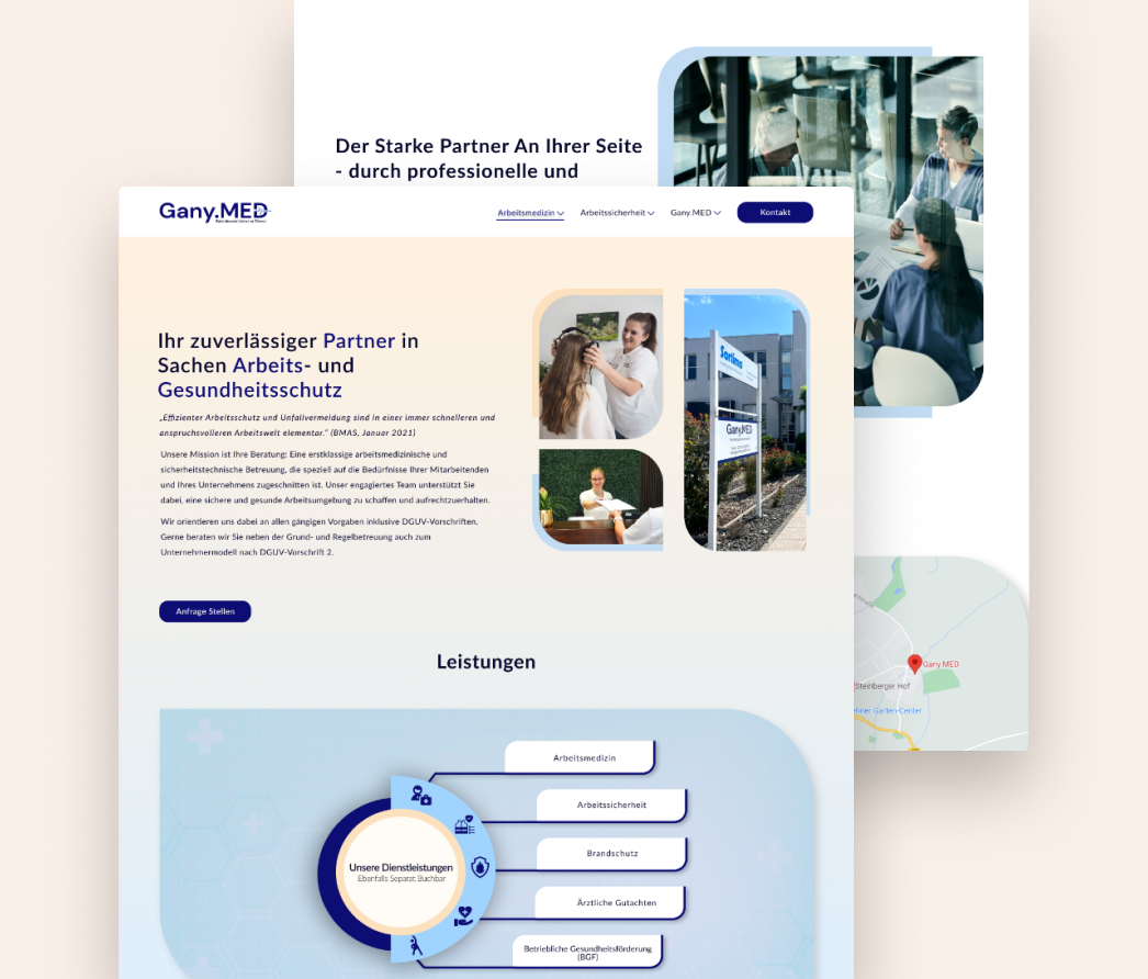 A mockup of a project