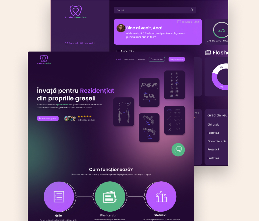A mockup of a project