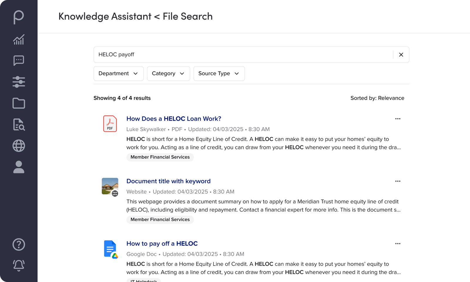 Knowledge Assistant Platform Knowledge Assistant | The AI Workplace for Banking