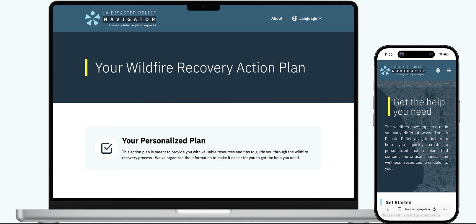 LA Disaster Navigator - Laptop and Mobile image