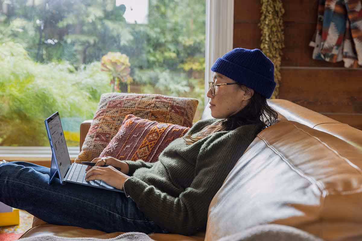 woman browsing for home loans on laptop