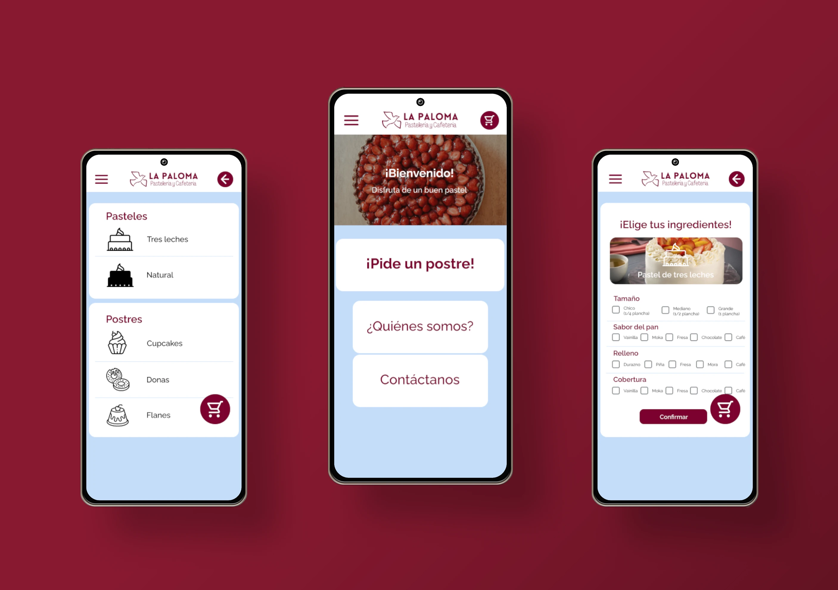 Construcción de app de entrega a domicilio para la cafetería "La Paloma" en Oaxaca.