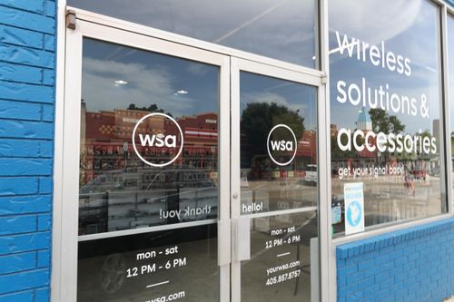the front windows and doors of a WSA location