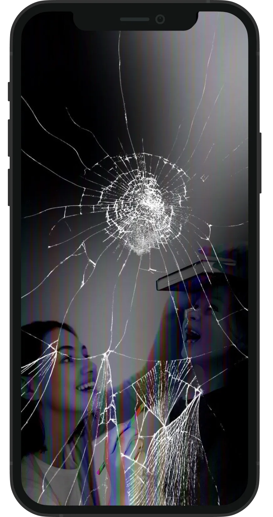 cracked phone screen