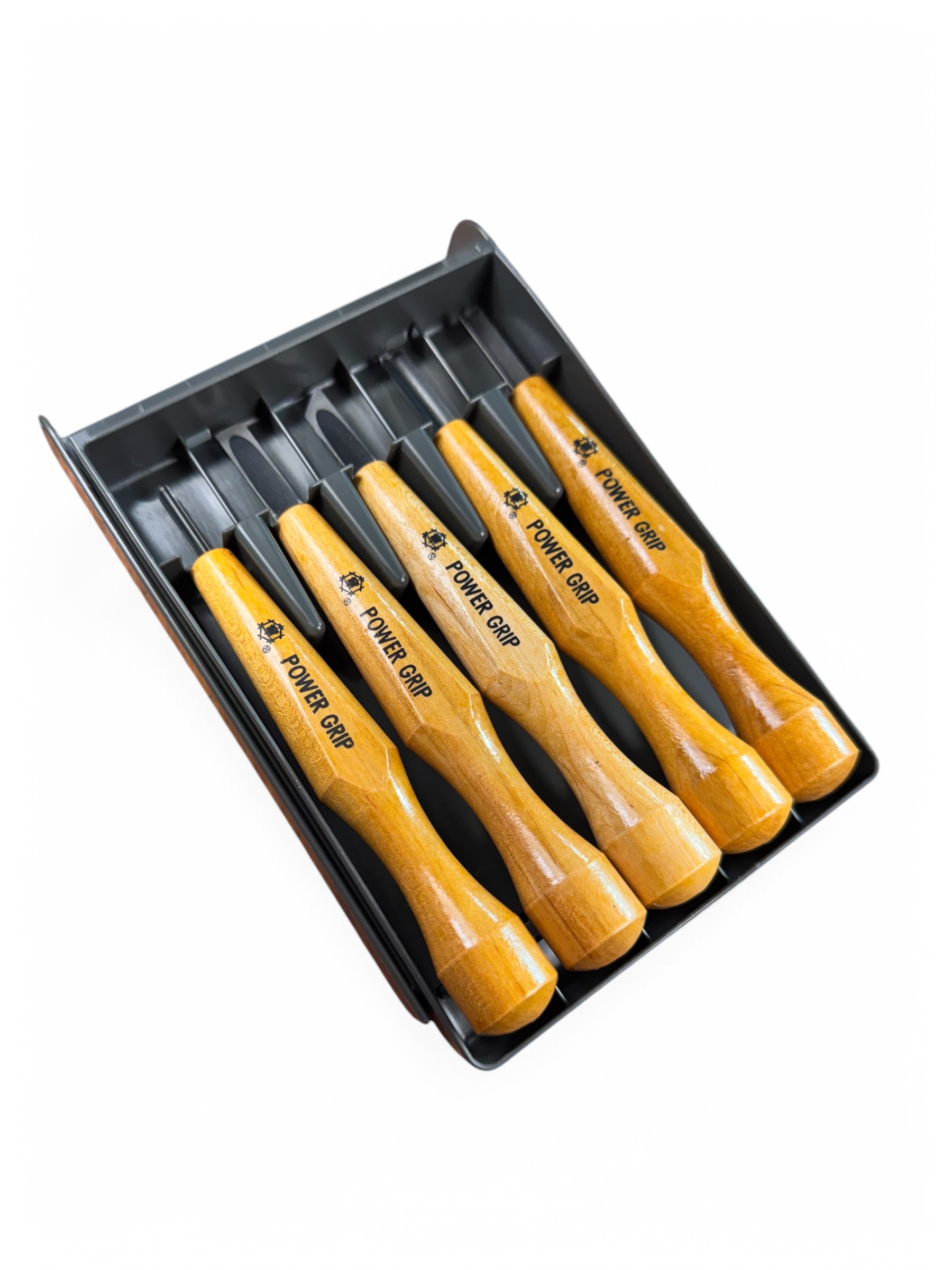 Mikisyo Power Grip 5-Piece Wood Carving Chisel Set 