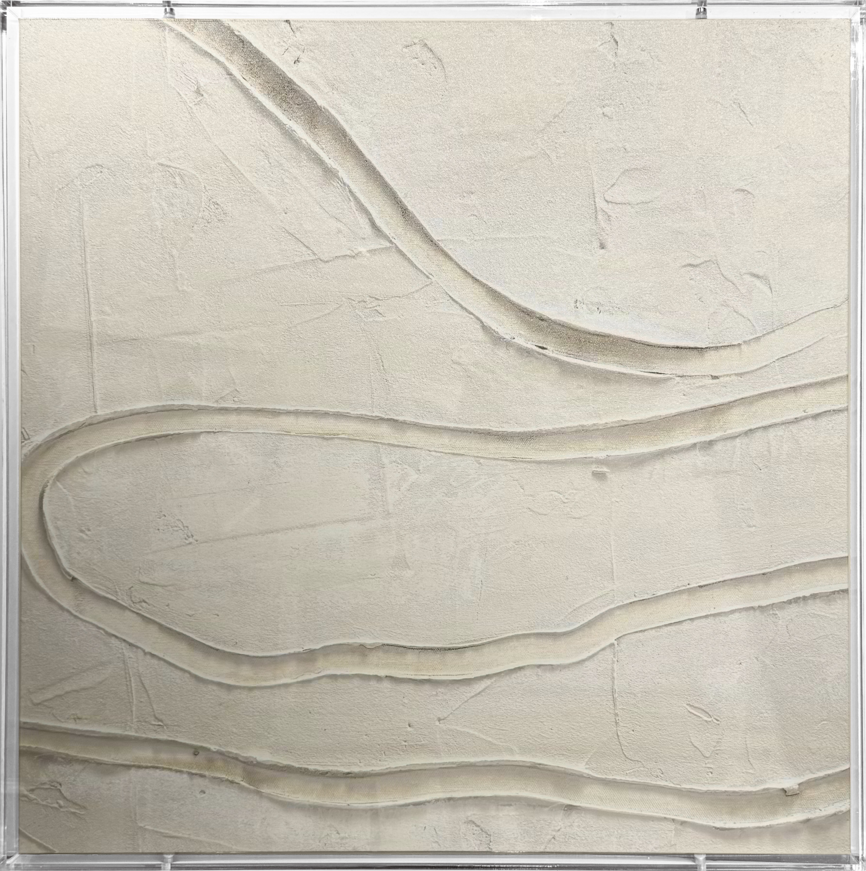 Still Path introduces calm, sculptural texture through a refined neutral palette designed for modern interiors. Printed on premium canvas and encased in a crystal-clear acrylic shadowbox, the piece adds gentle depth and a polished architectural presence to living rooms, bedrooms, or entry spaces.
