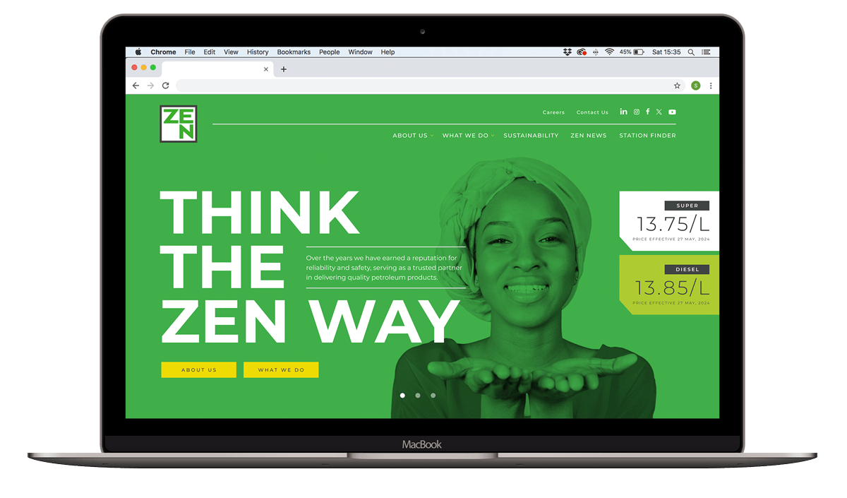 ZEN Petroleum Wordpress website design and build