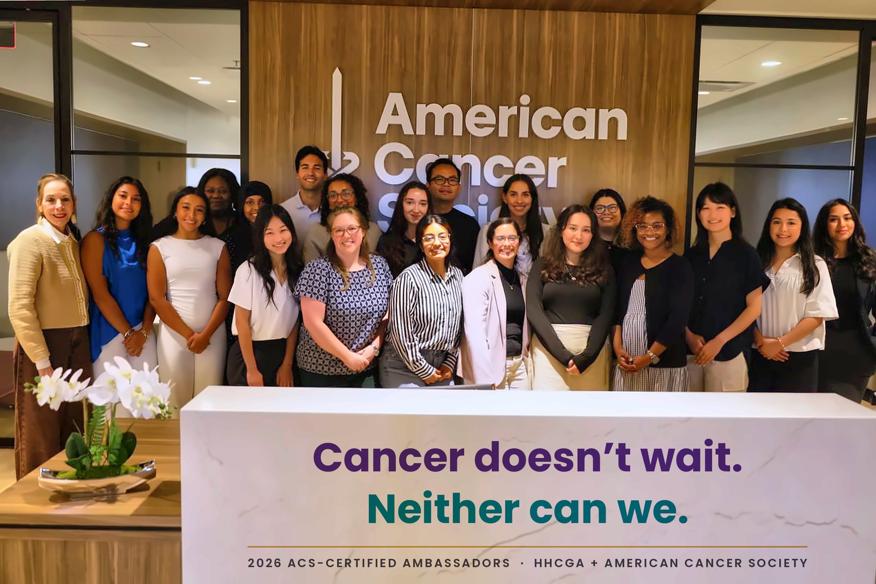 The 2026 class of HHCGA and American Cancer Society certified ambassadors at the American Cancer Society in Atlanta.