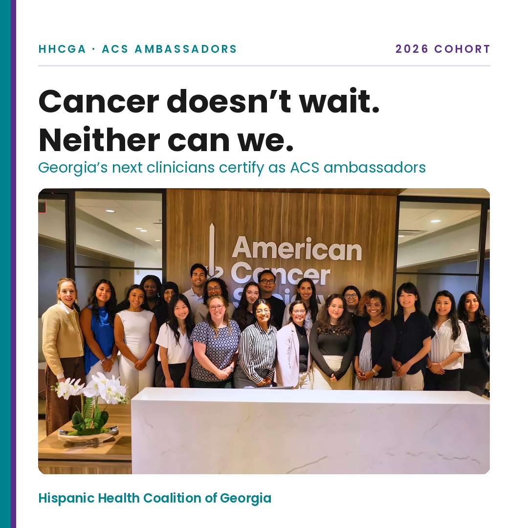 Cancer doesn’t wait. Neither can we. The 2026 class of HHCGA and American Cancer Society certified ambassadors.