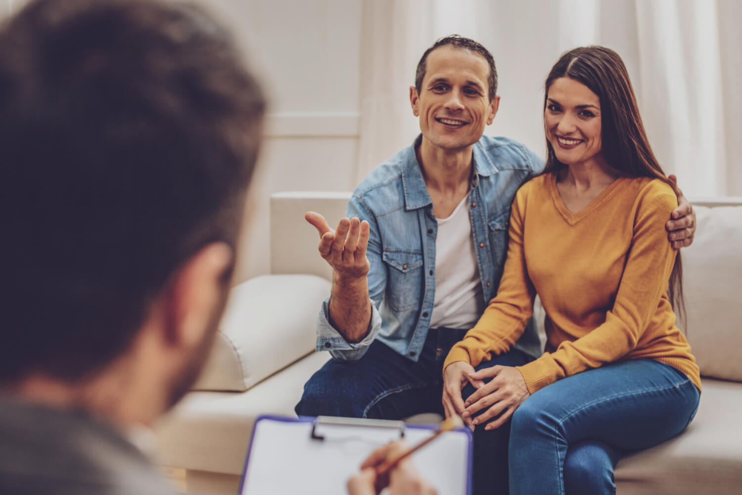 Couple in therapy session.