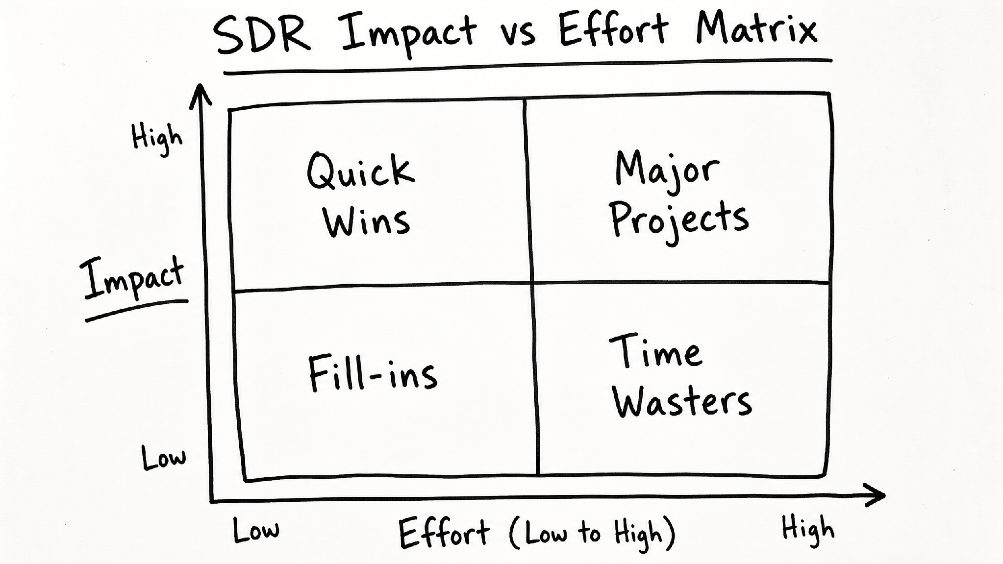 SDR Impact vs Effort Matrix