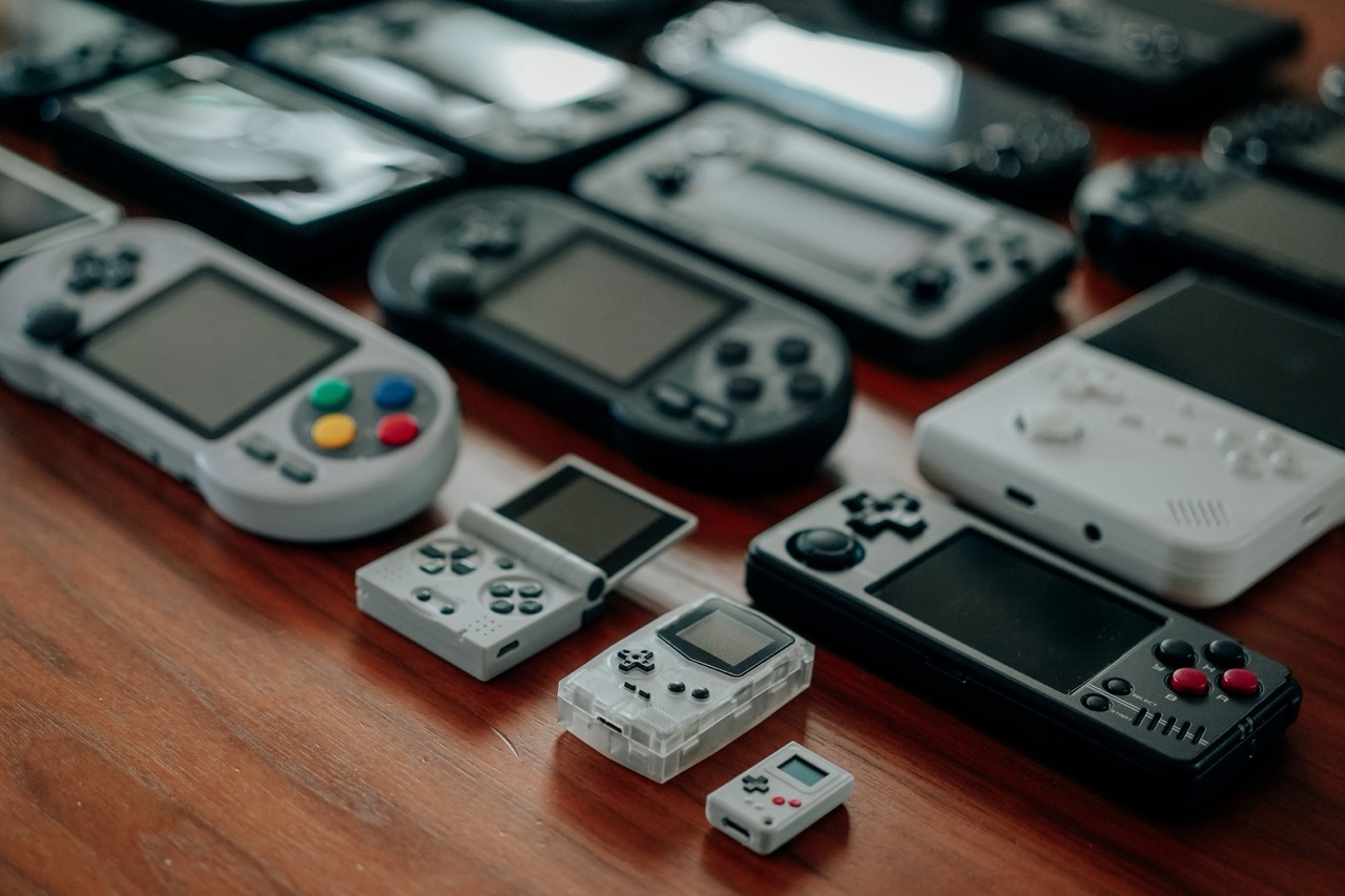 Assortment of video game consoles.