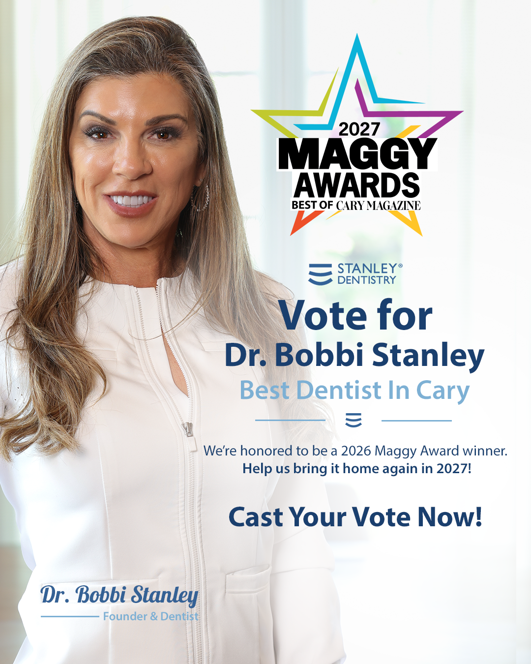 Help Us Win Another Maggy: Vote for Dr. Bobbi Stanley