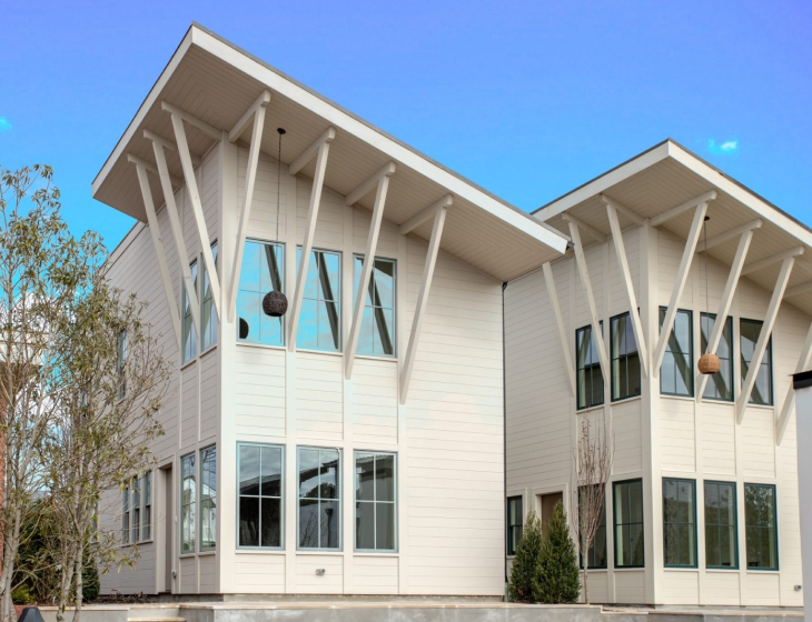 A modern-style home.