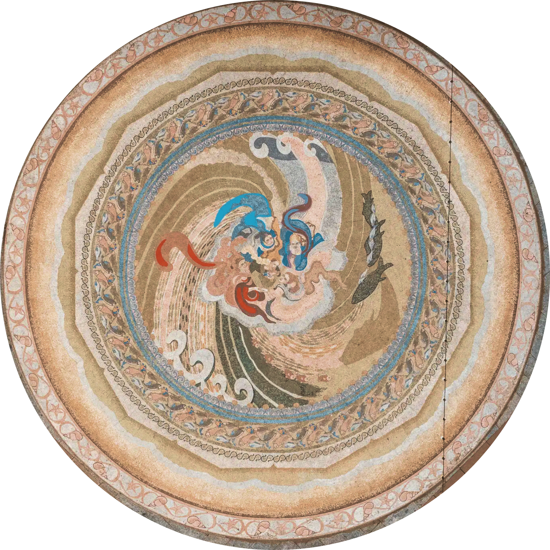 Marble mosaic in Piazza Batumi square