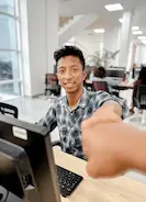 un aperçu d'une équipe externe du service client