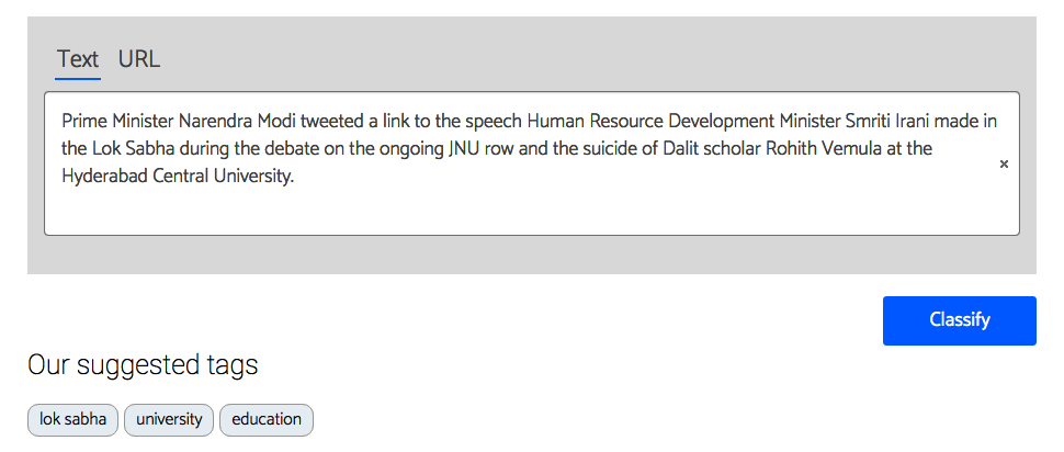 Text classification Tool