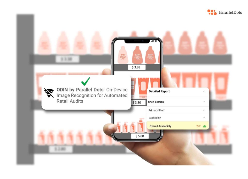 on-device image recognition for automated retail audits : ODIN by ParallelDots ShelfWatch