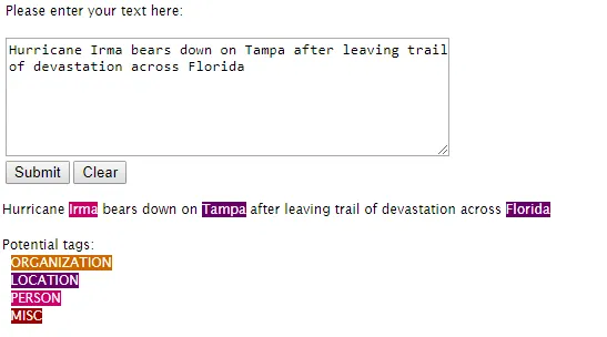 Named entity recognition standford