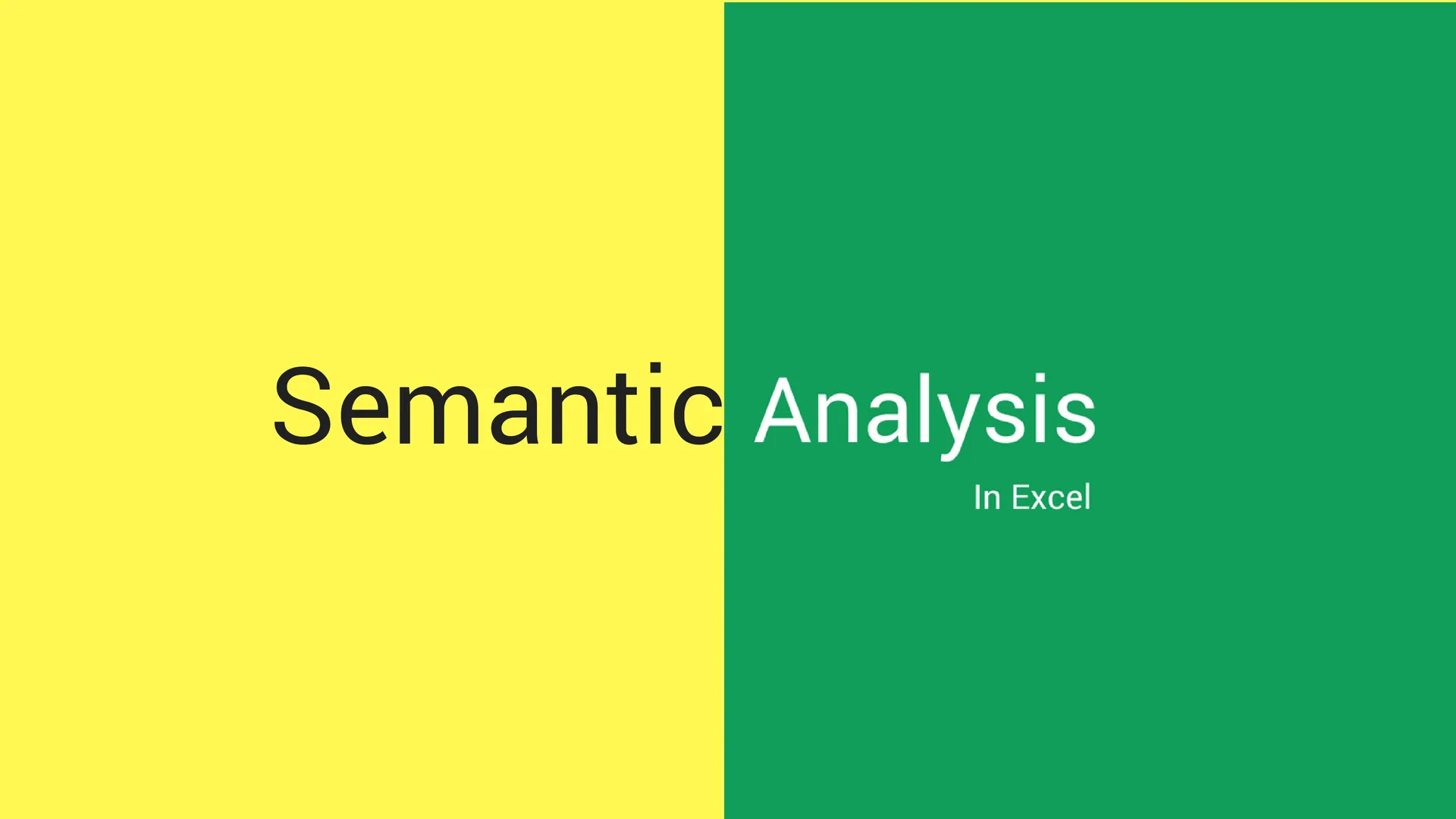 Compare two text using Semantic Analysis in Excel
