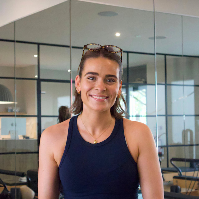 Grace is Mat and Reformer Pilates trained and loves to incorporate single sided and core exercises to keep your body nicely balanced!