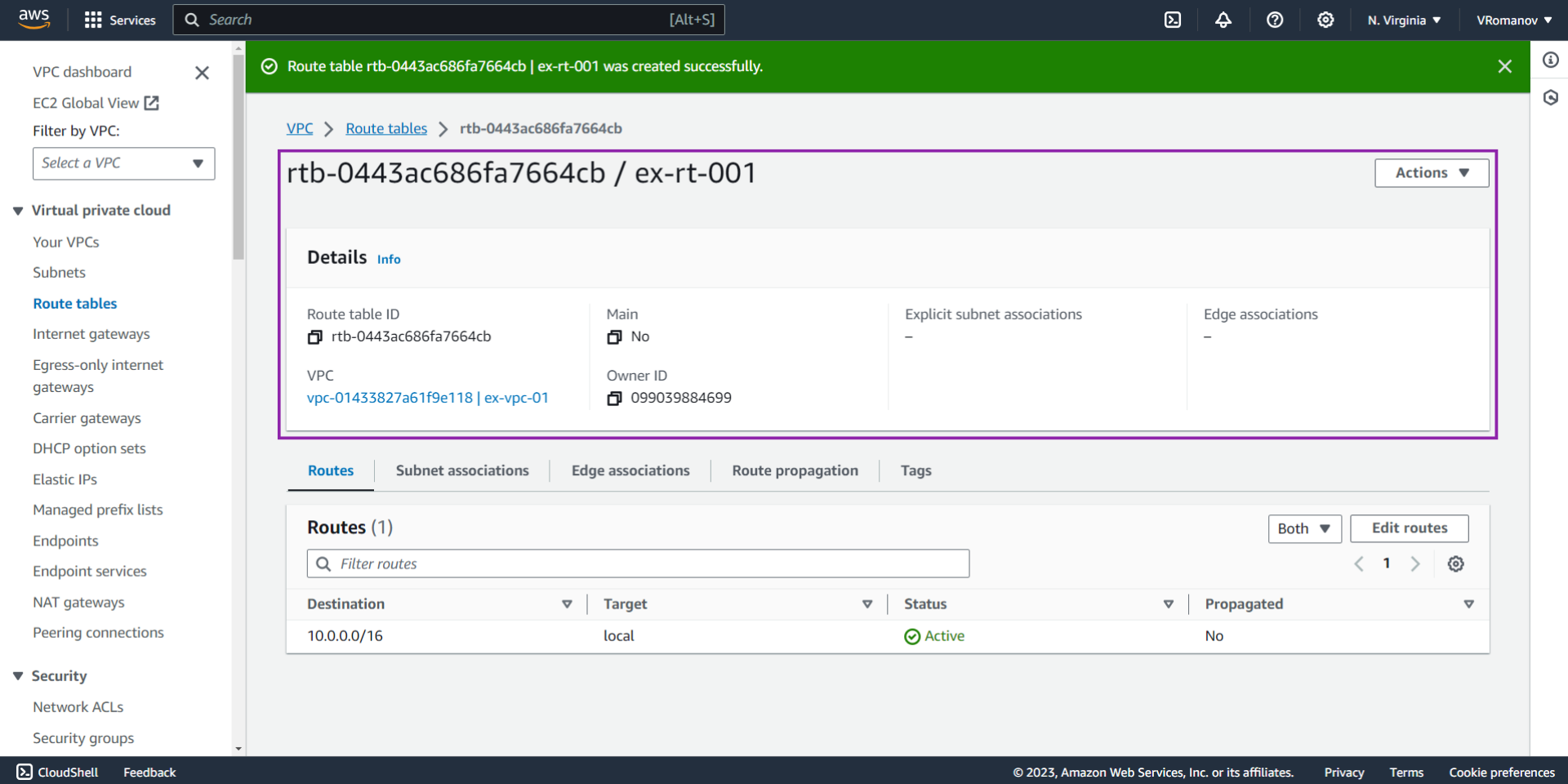 Figure 6.4 - VPC - Virtual Private Cloud | Route Table on AWS