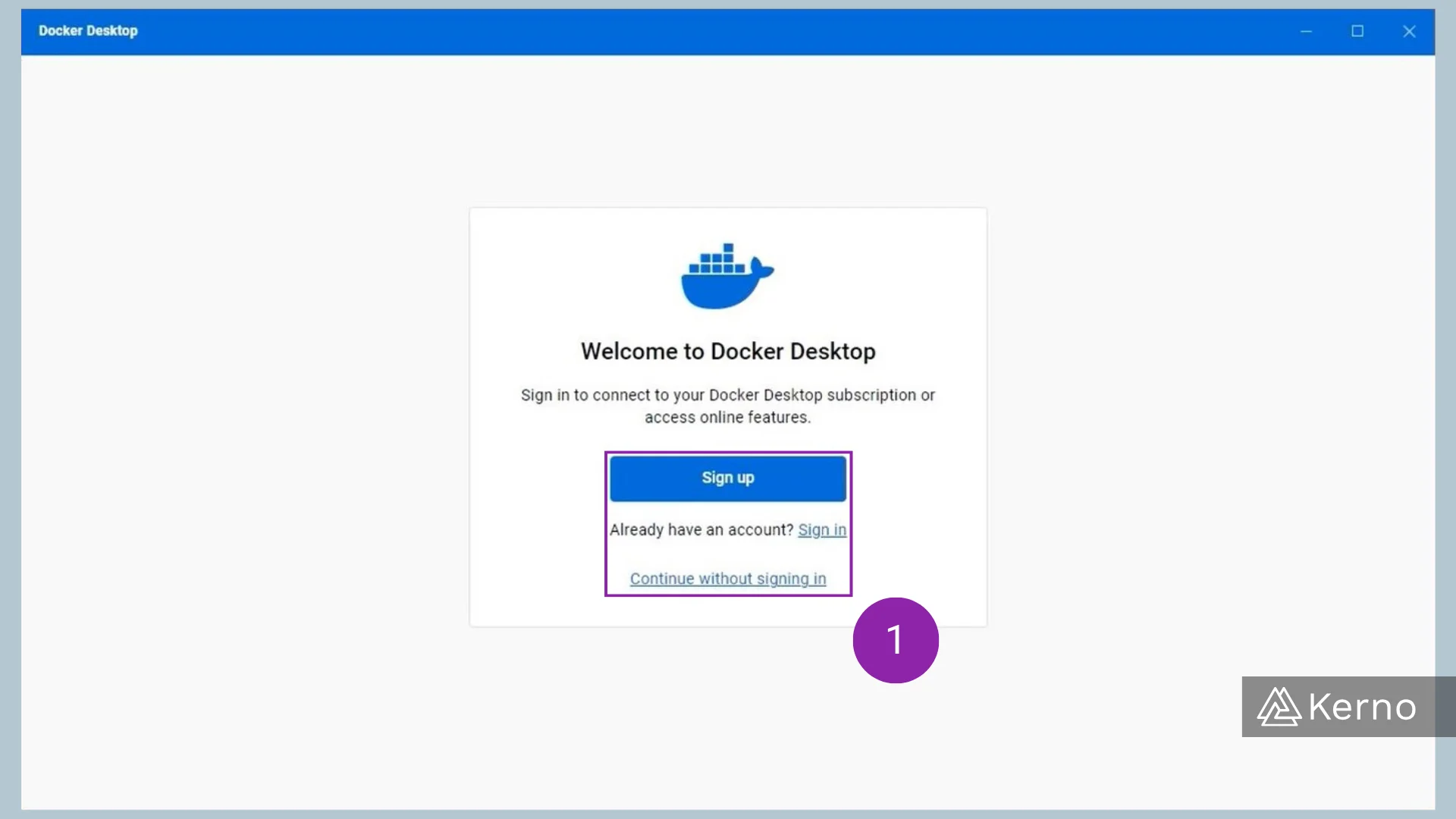 Figure 2 - Installing Kubernetes | Signing Up with Docker to Download Applications for Local Containers