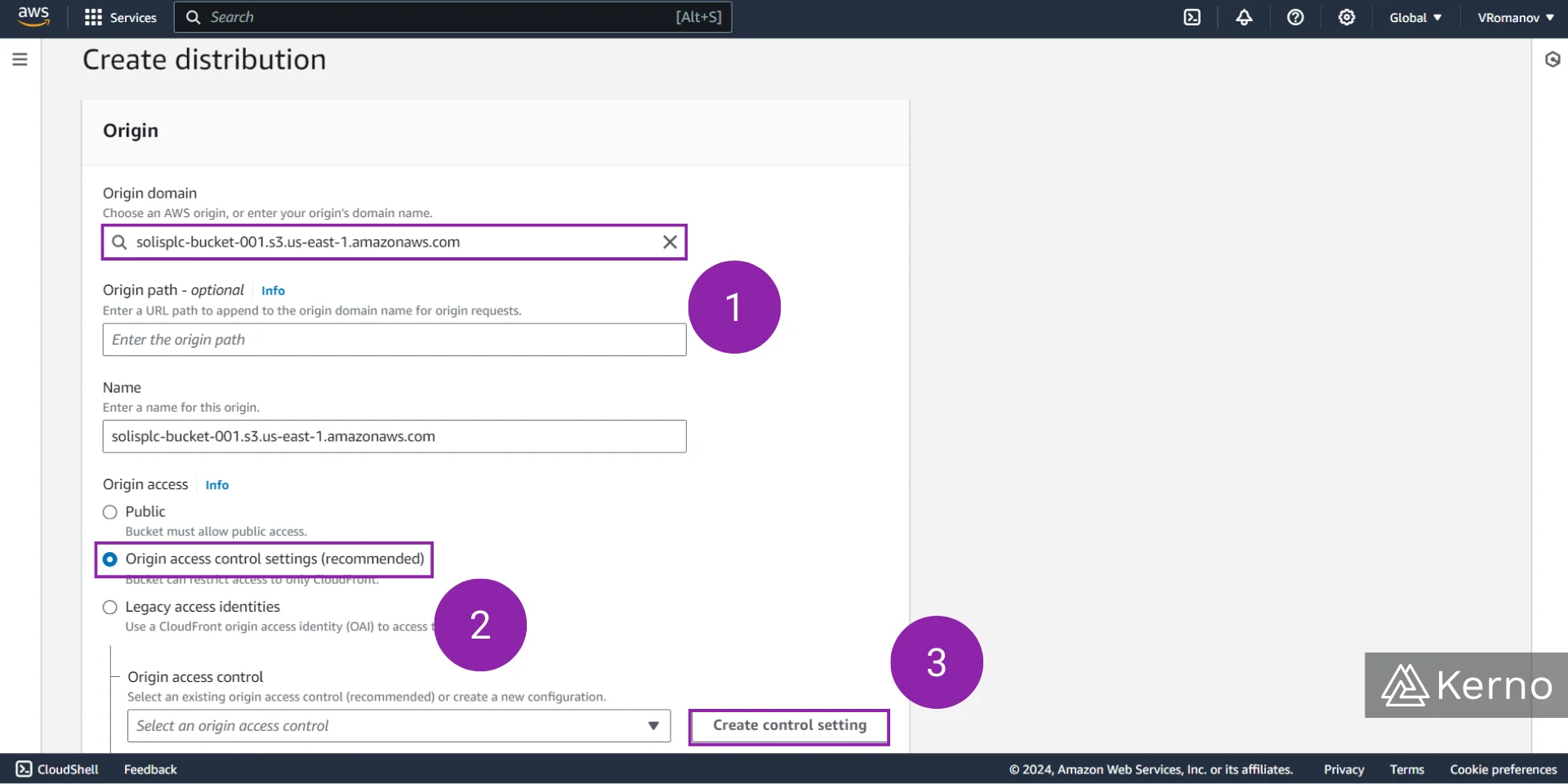 Figure 4 - AWS CloudFront | Specifying the Settings for the CloudFront Distribution