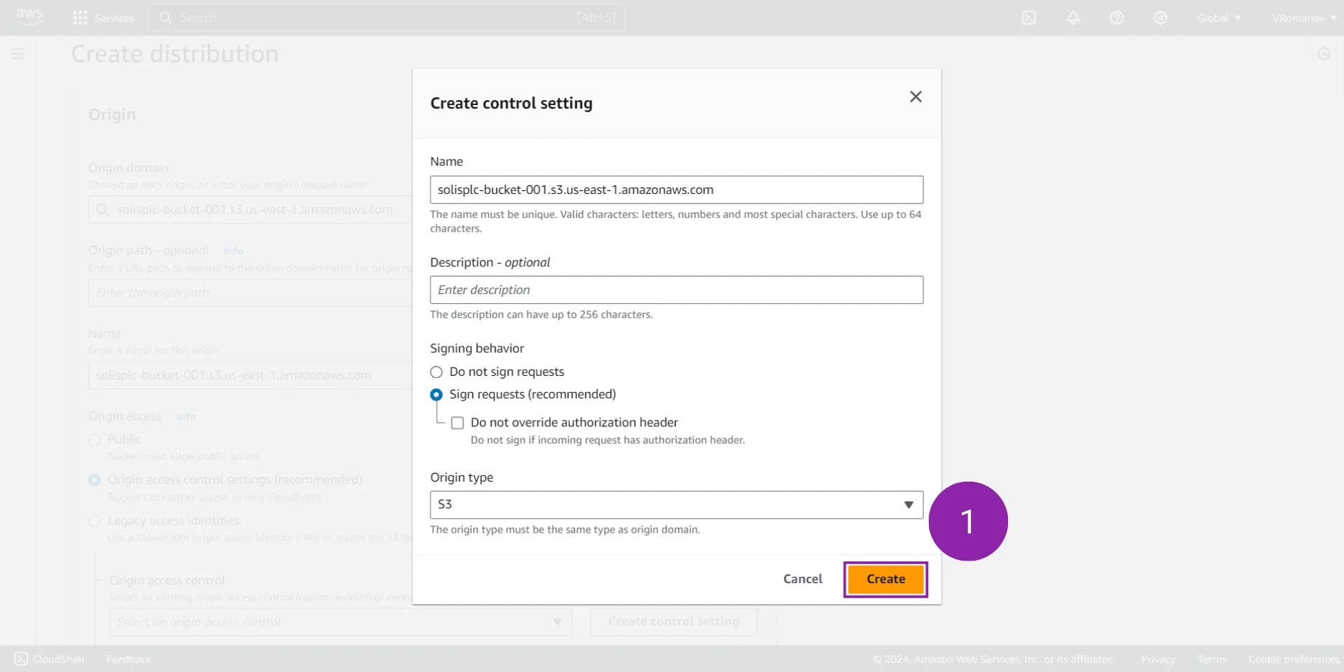 Figure 5 - AWS CloudFront | Specifying Control Settings for the CloudFront Distribution