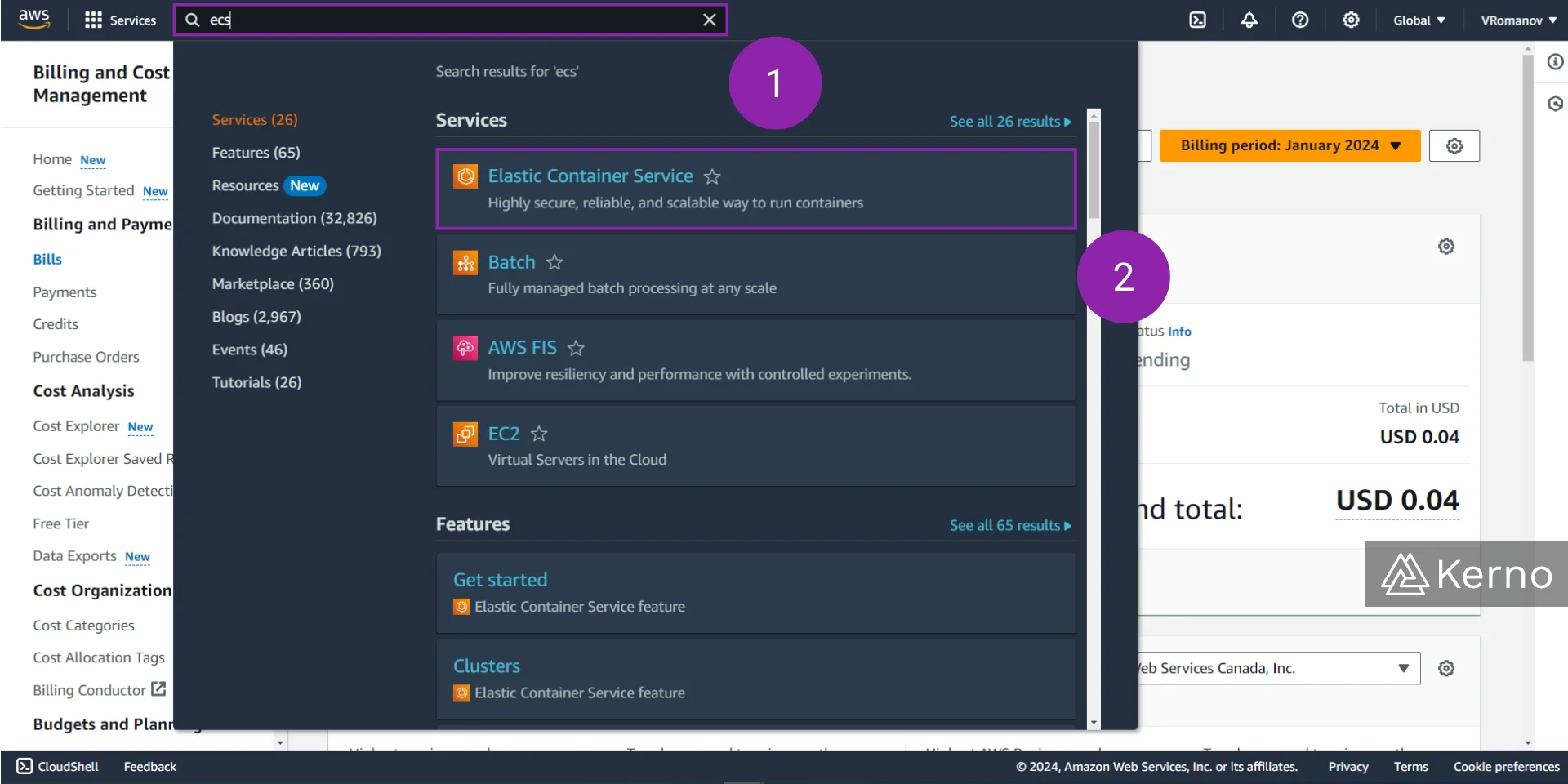 Figure 5 - AWS ECS | Navigate to the ECS Console & Create a Cluster