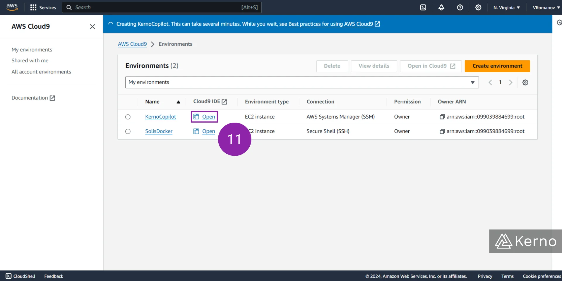 Figure 6 - AWS Copilot | Copilot Environment Ready to be Deployed Via Cloud9