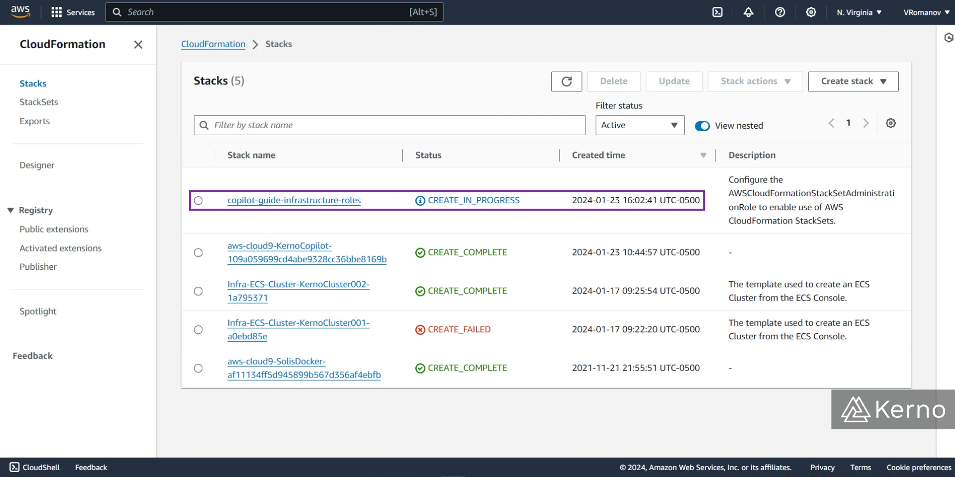 Figure 8 - AWS Copilot | Cloud9 Infrastructure Deployed