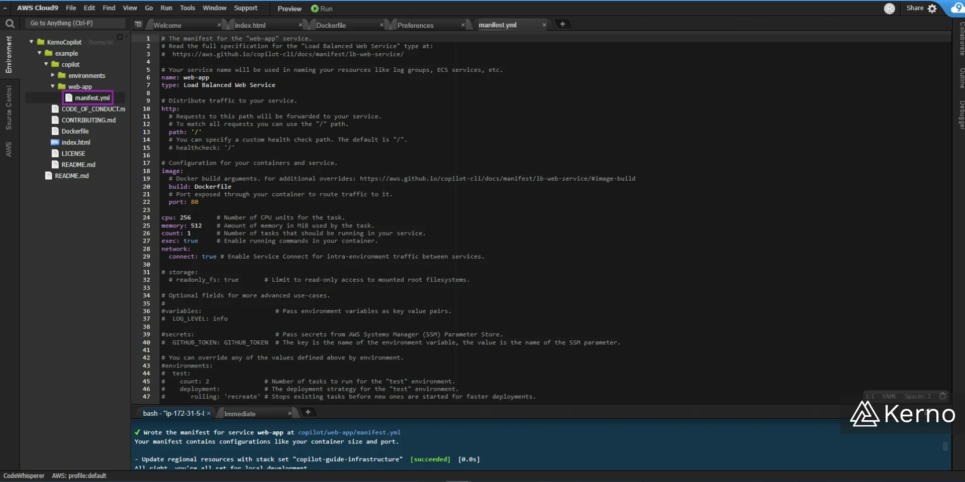 Figure 9 - AWS Copilot | YAML File Specification