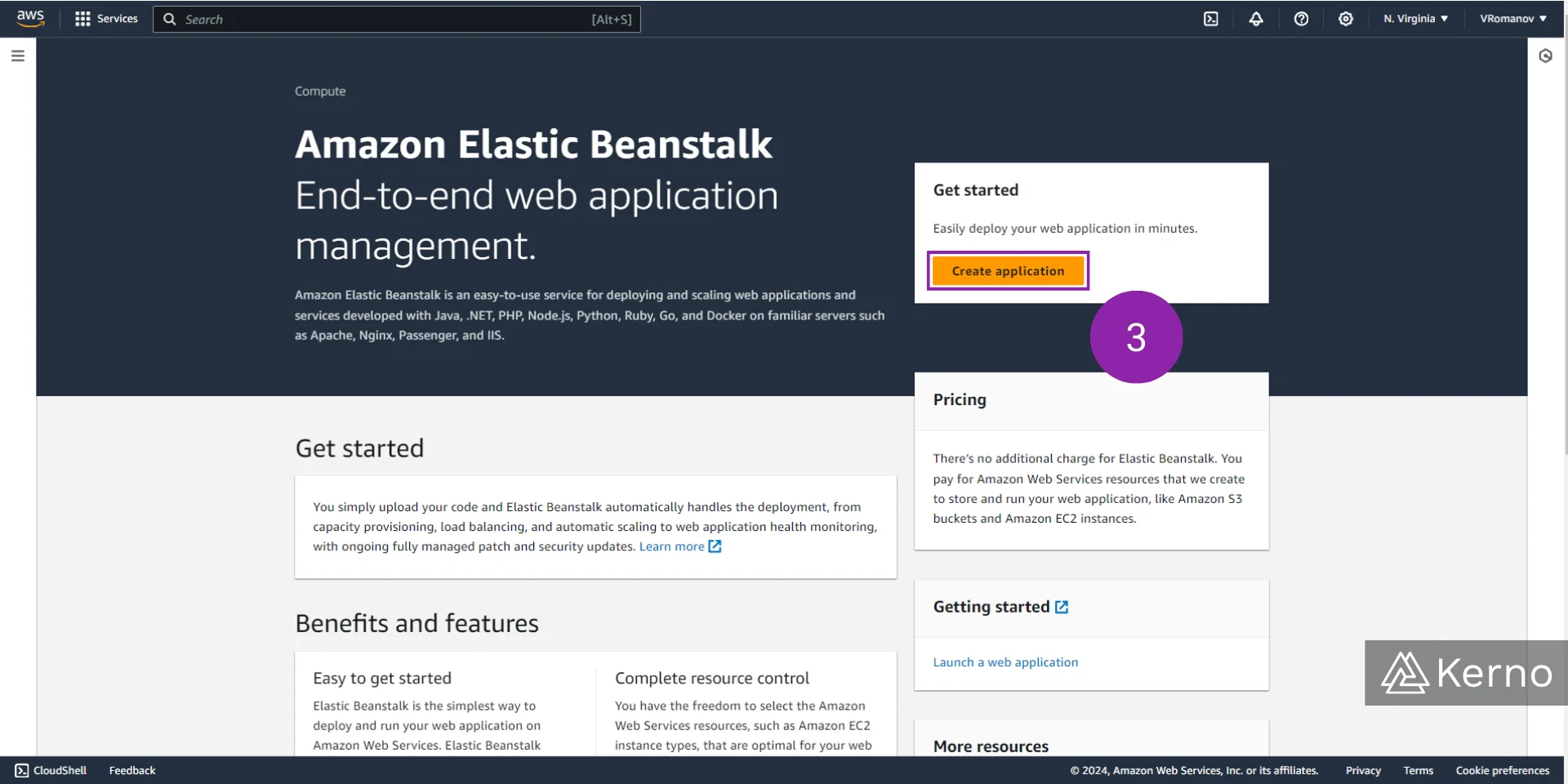 Figure 2 - AWS Elastic Beanstalk | Creating an AWS Beanstalk Application