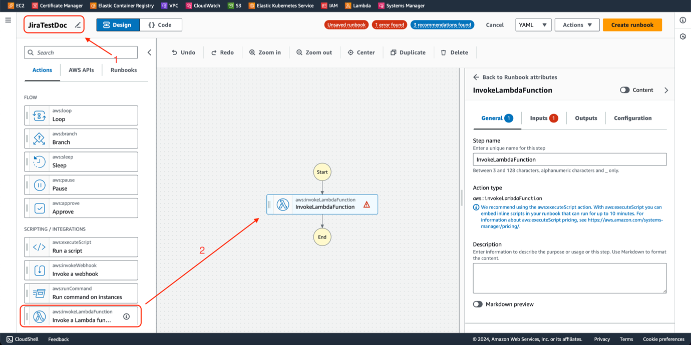 Figure 25 - Jira Automation AWS SSM | AWS Systems Manager - Lambda Function Automation