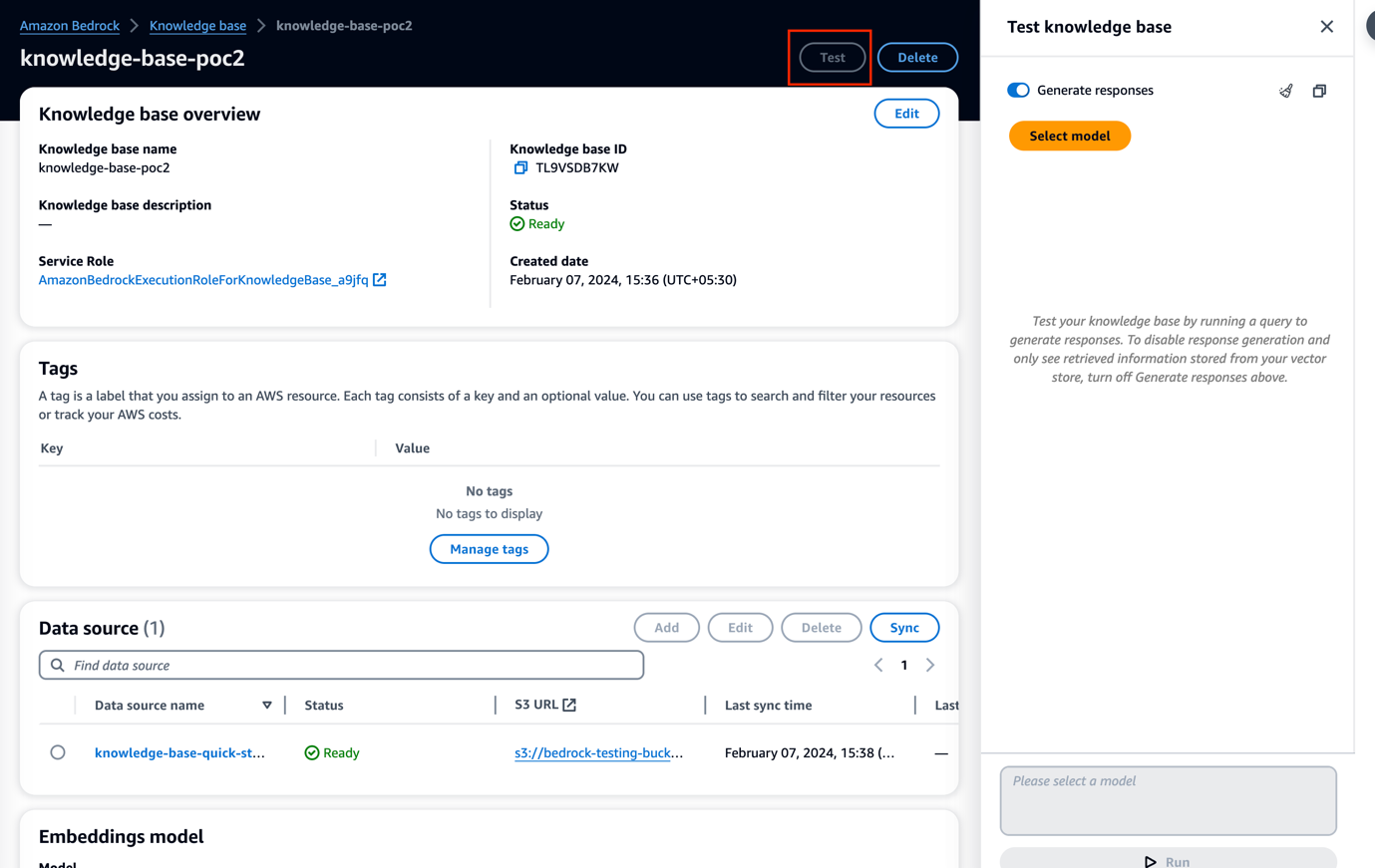 Figure 1.7 - Testing Knowledge Base