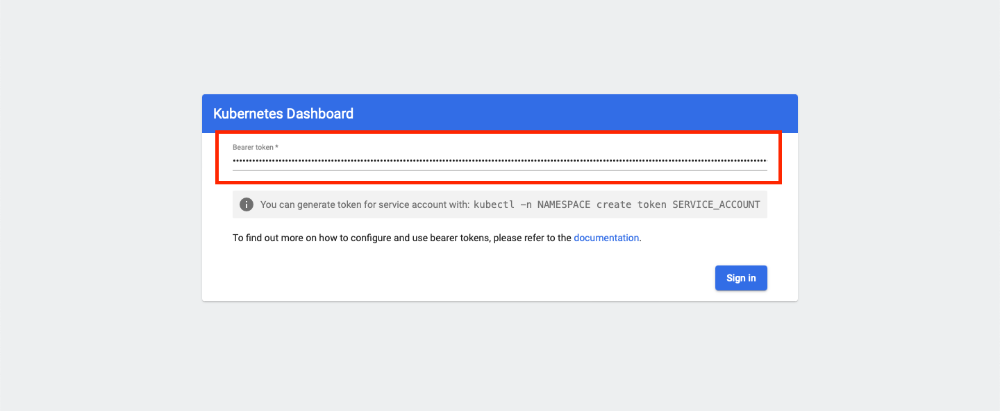 Figure 13 Installation | Login using the bearer token.