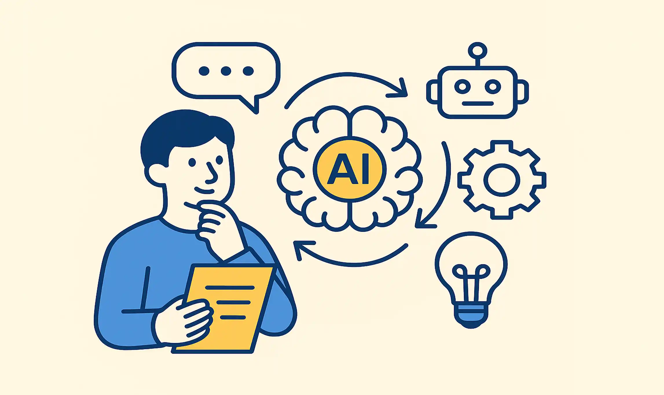 Prompt engineering guide showing AI communication methodologies for no-code automation