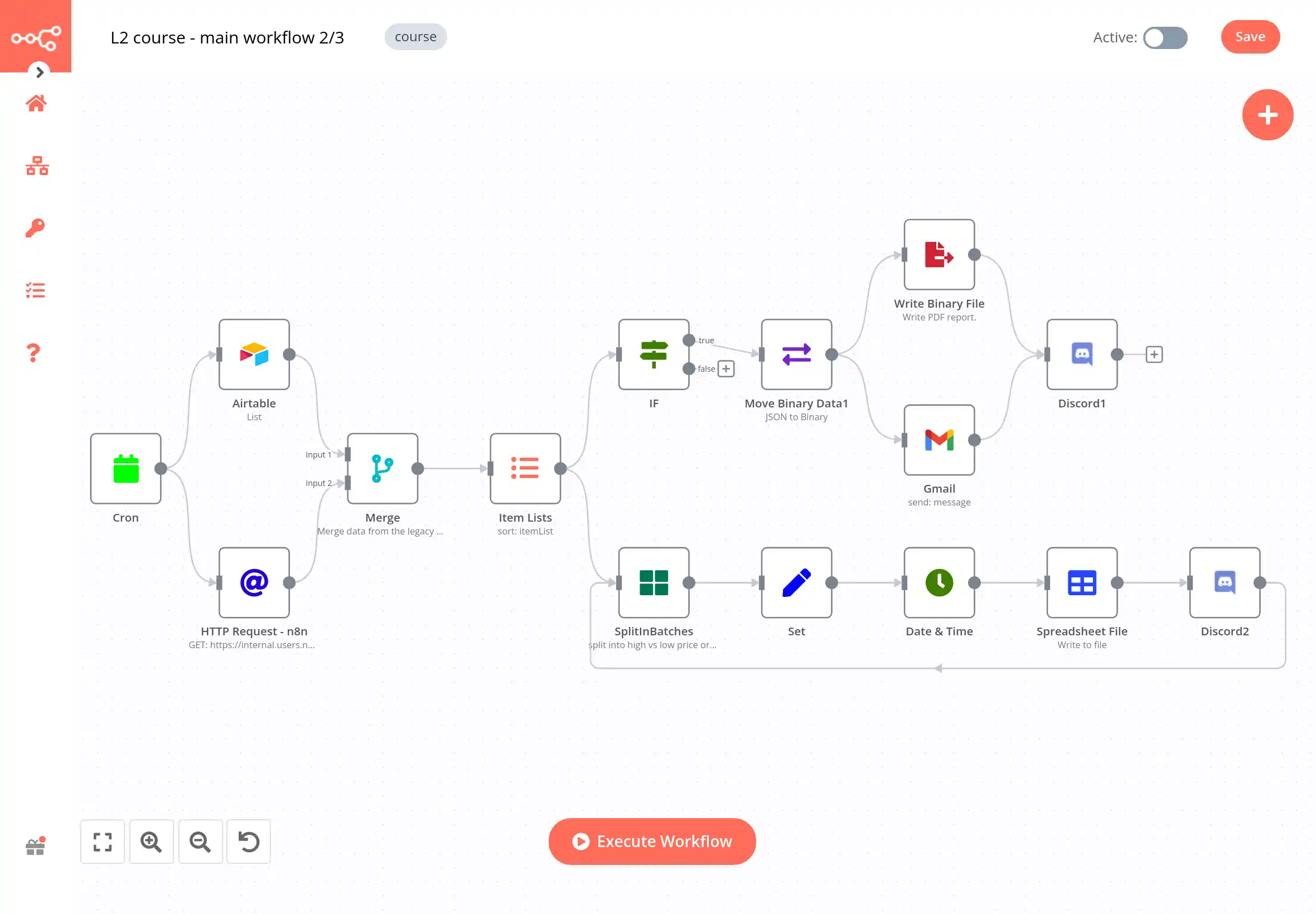 N8N Interface: A hybrid of functionality and aesthetics, it offers a graphically rich workflow editor