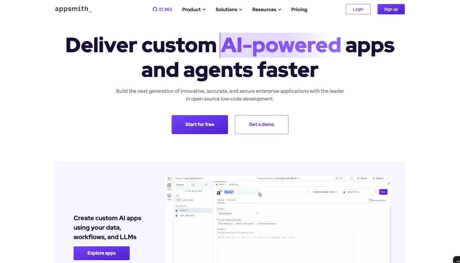 Appsmith No-Code Internal App