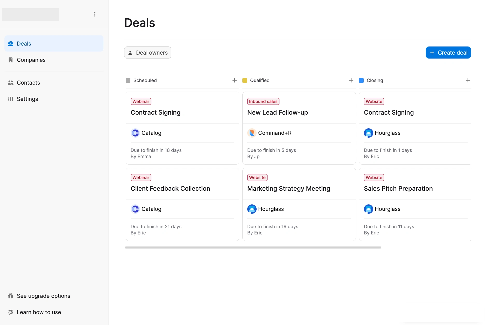 Weweb CRM Template