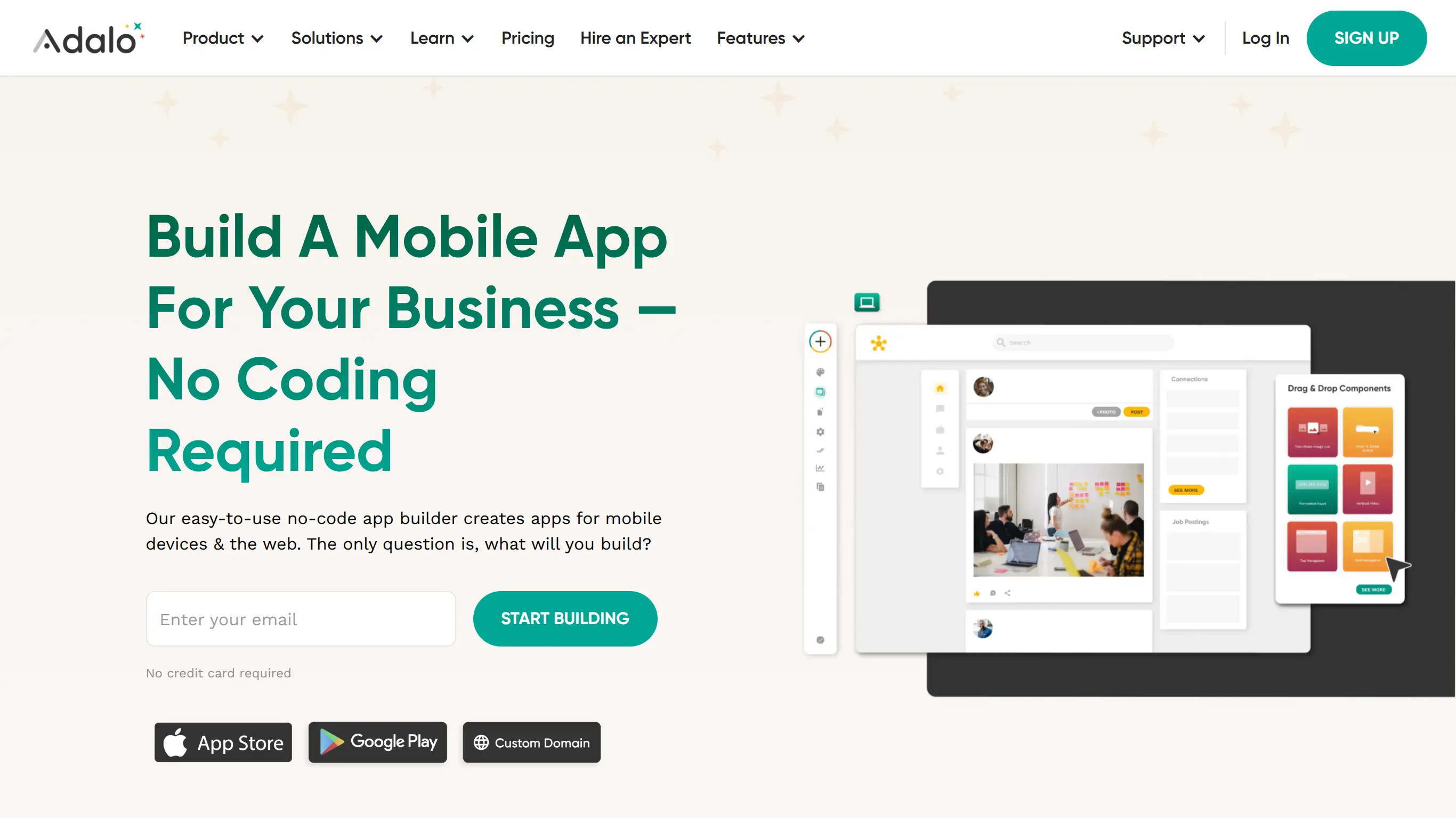illustration image for the no-code tool Adalo
