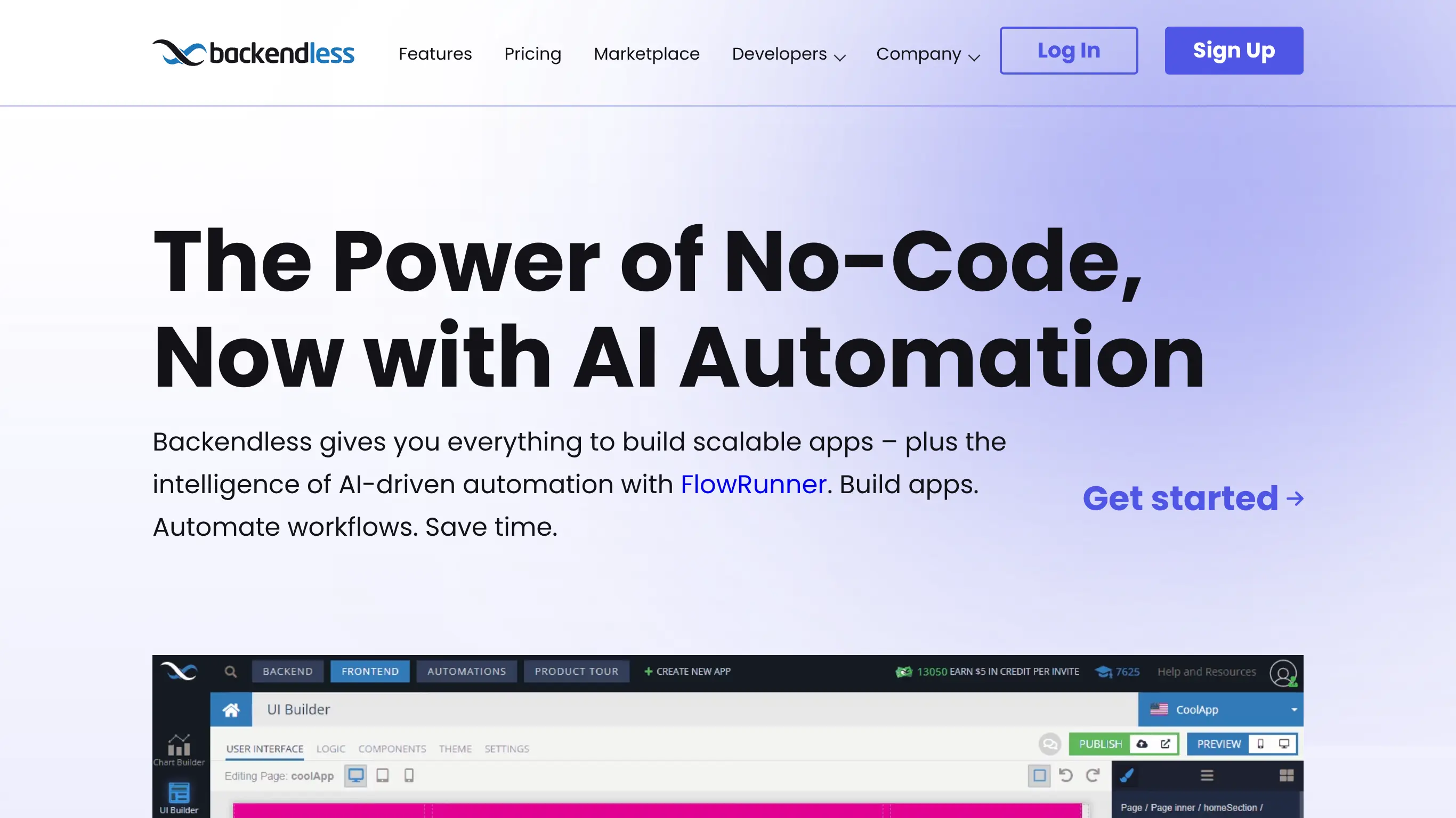 illustration image for the no-code tool Backendless