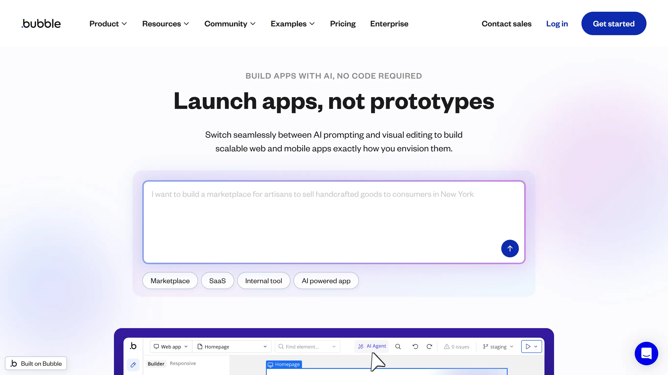 illustration image for the no-code tool Bubble