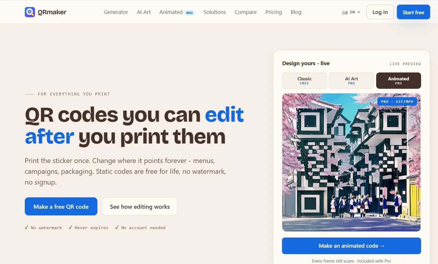 illustration image for the no-code tool QRmaker