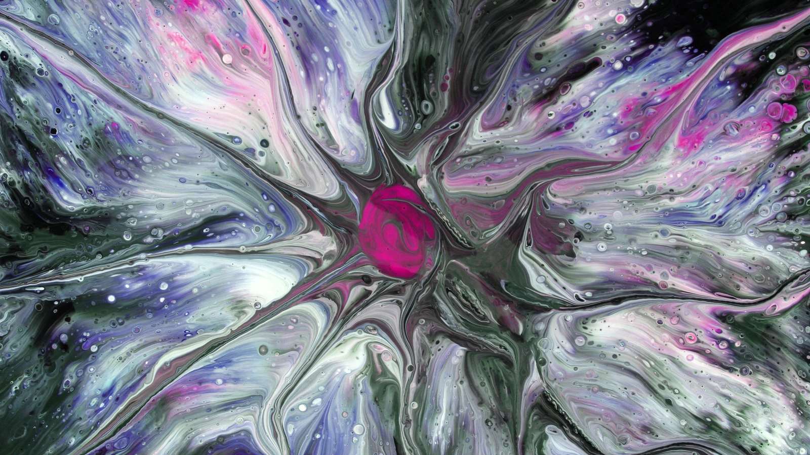 Arte fluida astratta e dinamica con vortici vibranti e colori audaci, che mette in mostra la creatività.