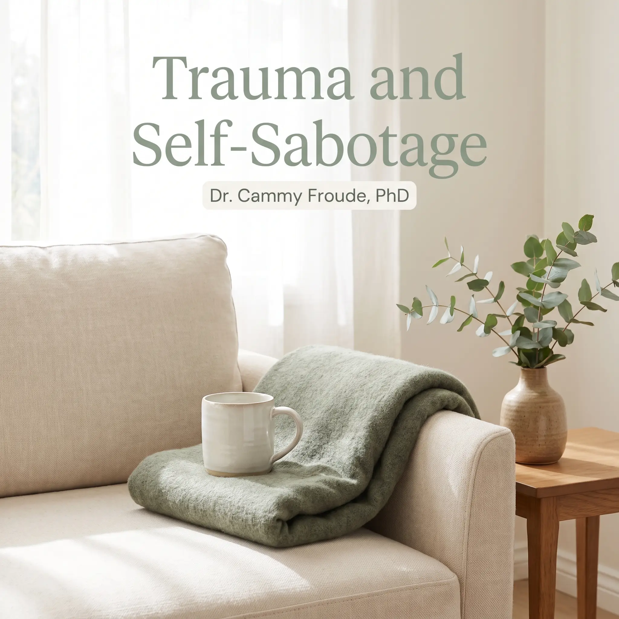Trauma and self-sabotage article thumbnail, Dr. Cammy Froude PhD
