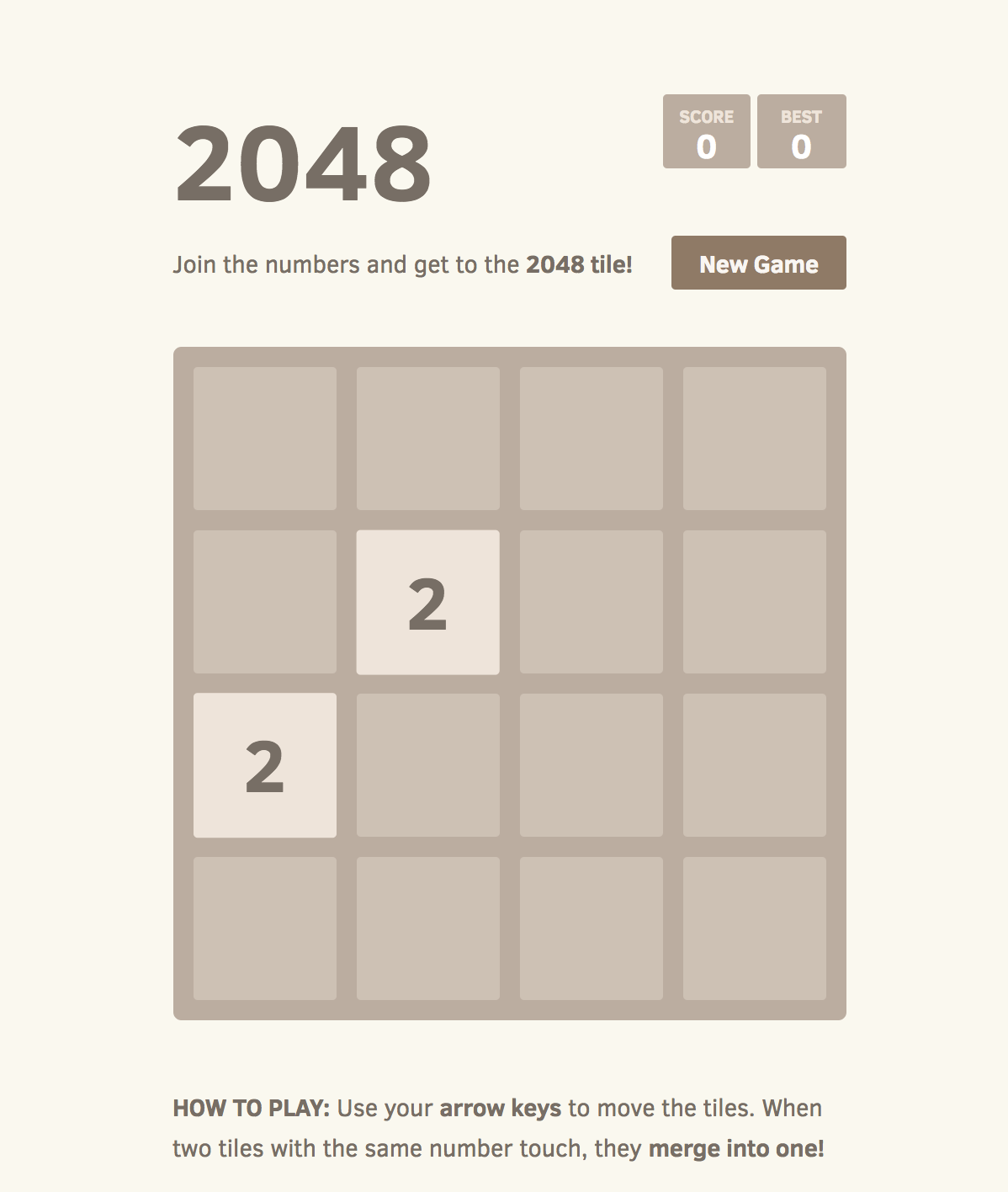 The 2048 game.